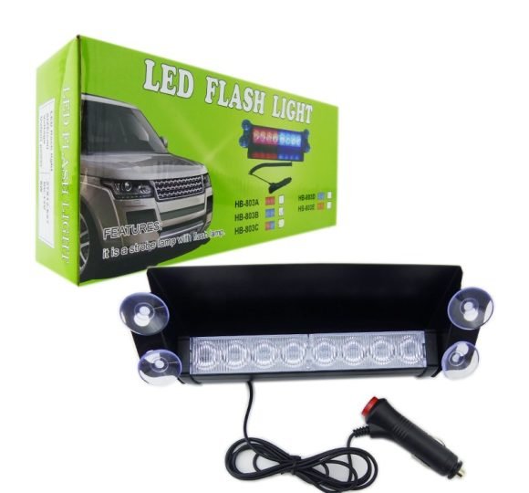 Baliza De 8 LED Estrobo 12 Volt. Metalica. - Imagen 2