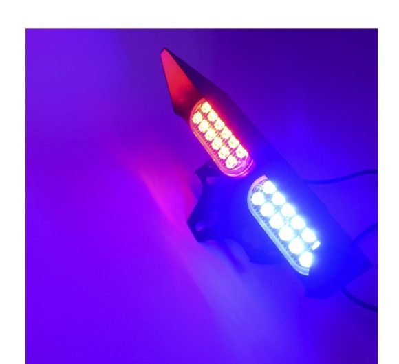 Baliza LED Estrobo De 24 LED Rojo-Azul A 12 Volt Con Ventosas - Imagen 2