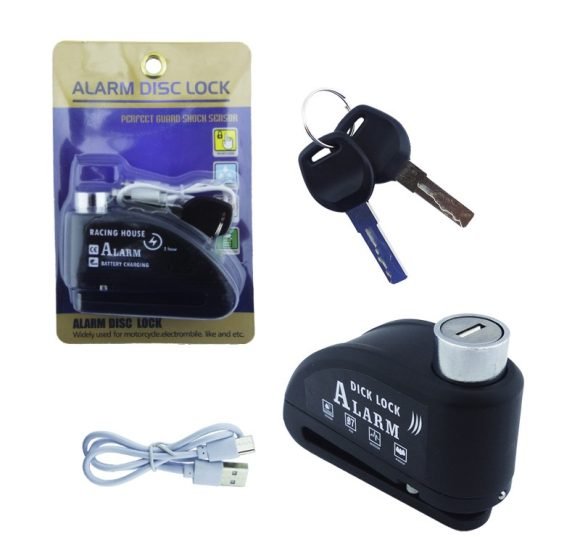 Candado Para Frenos De Disco Con Alarma Recargable
