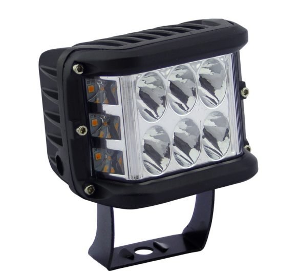 Neblinero 12 LED, 6 LED Blanco+6 LED Ámbar Estrobo 12/24V - Imagen 2