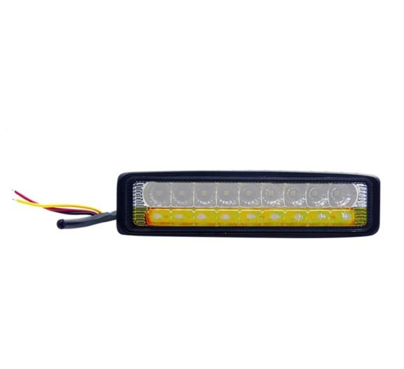 Neblinero Duo Blanco Ambar 18 LED 12V. Rectangular - Imagen 3