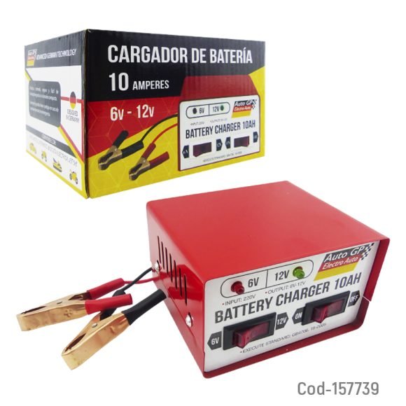 Cargador De Bateria A 10 Amp Marca AUTOGP En 6 O 12 Volt - Imagen 2